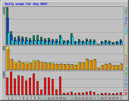 Daily usage for May 2025